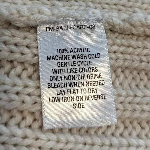 Great Northwest Indigo Cream Open Front Cardigan Size Medium - Picture 6 of 8